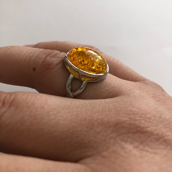 ▪️Amber Gemstone Ring - Picture 3 of 5
